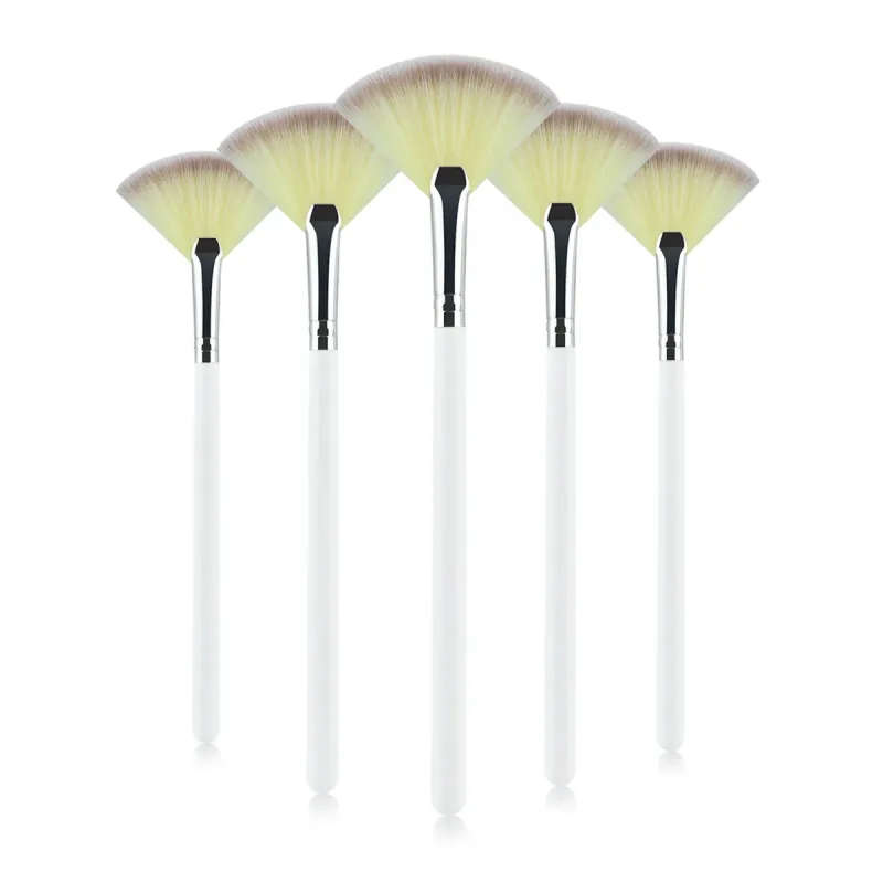 1pc Soft Facial Fan Brush Blush Fan Mask Brushes Slim Soft Face Mask Brush Applicator For Peel Glycolic Masks Makeup — image 9