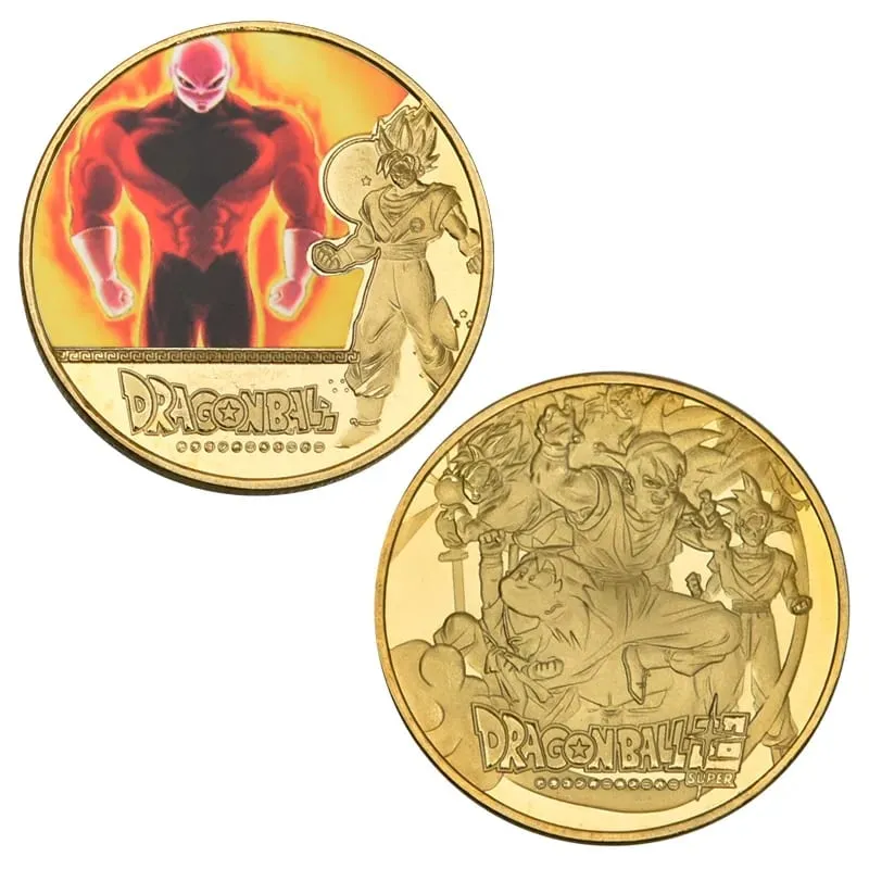 Dragon Ball Banhado A Ouro Moeda de Ouro Son Goku Vegeta Moedas Comemorativas Crianças Clássico Anime Periféricos Coleção Brinquedo Lembrança — image 14
