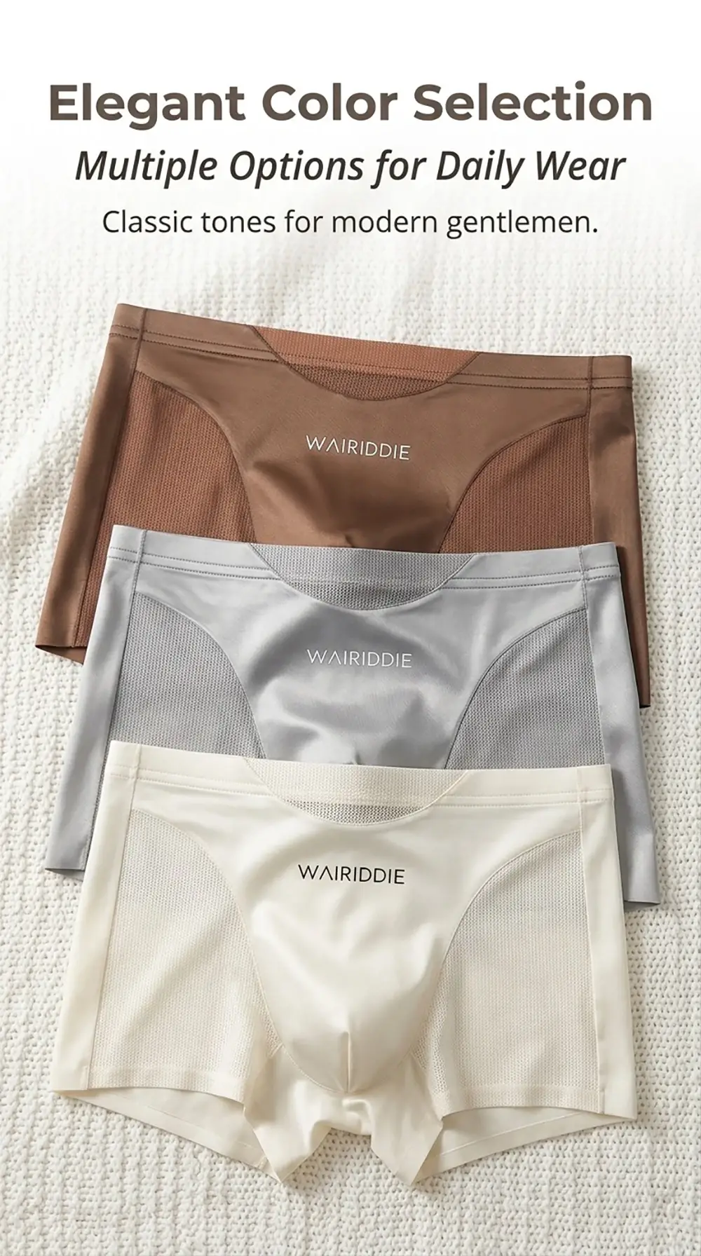 1/3PCS Luxury Satin-like Ice Silk Men Underwear Cool Breathable Double-side Mesh Men's Panties High Elastic Seamless Lingeries — image 5