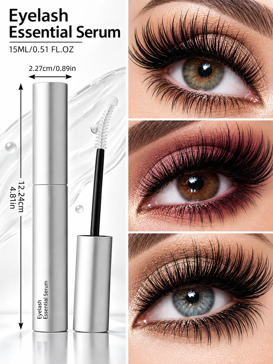 Fast Natural Curling Eyelash Essence – Precision Brush for Defined Eye Makeup Lightweight Hydrating Formula Daily Lash Care — image 2