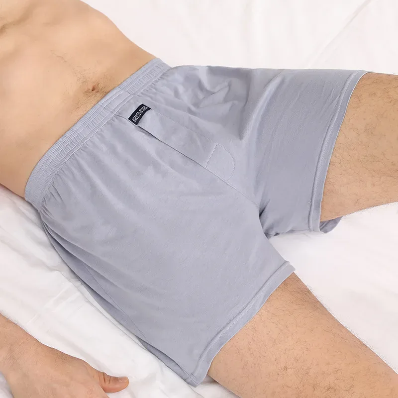 Herr Boxer Trosa Lot Kalsonger Lös Stor Kort Bomull Plus Size Underkläder För Herr Boxerbyxor Solid Mellan Herr Boxer