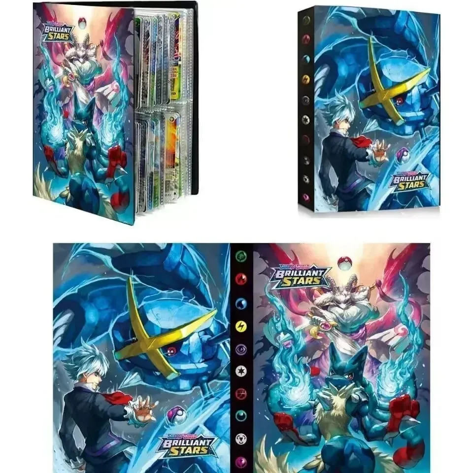 240pcs Fire Dragon Card& Diablo-Fire Dragon Card Book Charizard Cards Album Book Game Card VMAX GX Holder Binder Series Gift