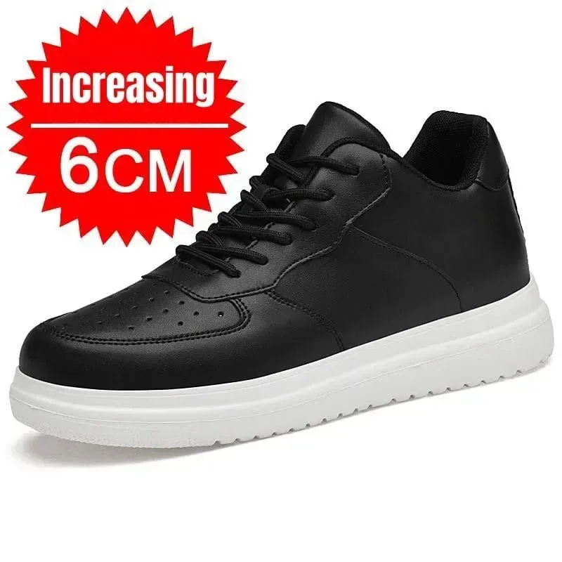 New Height Increasing Shoes for Men 10cm Invisible Elevator Sneakers White Leathe Sport Zapatillas De Hombre Big Size 46 — image 8