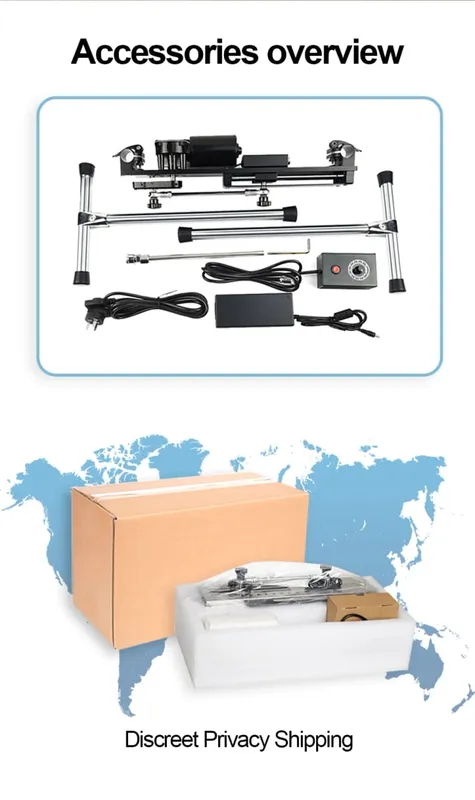 120W Sex Machine Strong Power Turbo Gear Onani Love Machine V-U-Lock Vibrator Sex Machine med Dildo — image 6