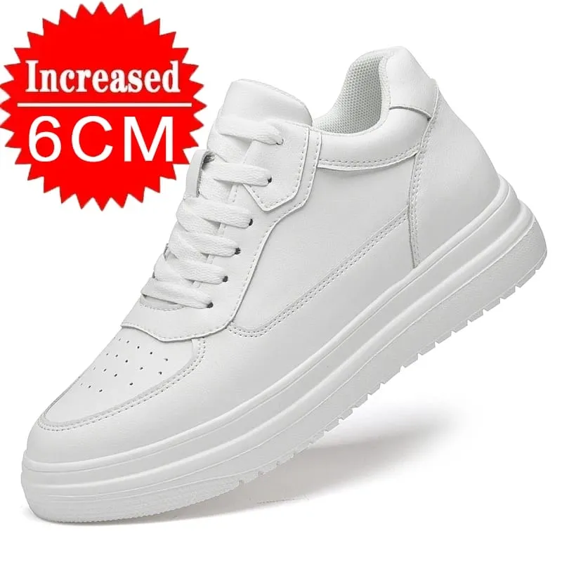 High Quality Men Sneakers Elevator Shoes for Men Fashion Casual Shoes Comfortable Leather Sports Shoes Height Increase 6/8/10cm — image 14
