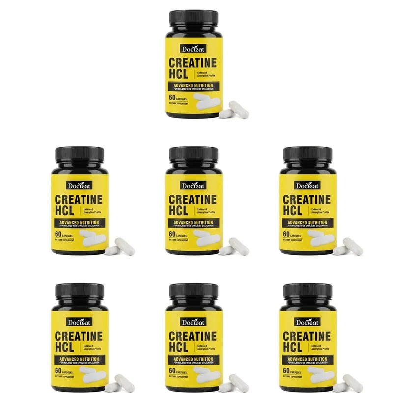 Docteat Creatine HCL Capsules with Vitamin B6 B12 & Cinnamon for Muscle Energy & Performance Support Adults 60 Capsules — image 12