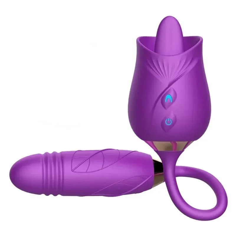 Telescopic Thrusting Sucker Vibrator for Women Rose Sucking Clit Stimulator Dildo Licking Vagin Anal Massager Sex Toys Couples — image 11