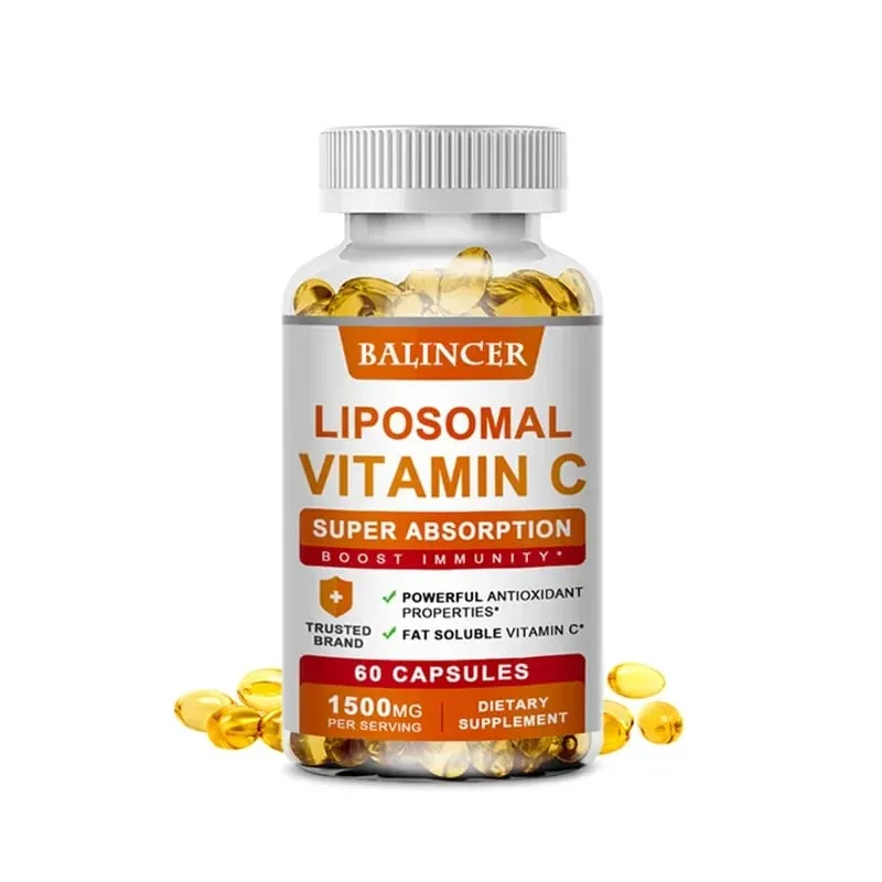 Lipozomal C Vitamini 1500mg Yüksek Emilim C Vitamini Bağışıklık Sistemi ve Kollajen Yüksek Potansiyelli Yağda Çözünür Askorbik Asit Takviyesi — image 8