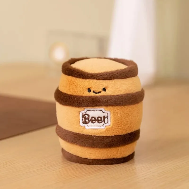 11~19cm Cute Beer Glass Bottle Drink Can Beer Barrel Plush Pillow Stuffed Kawaii Humanoid Plushie Party Prop Man Gift — image 11