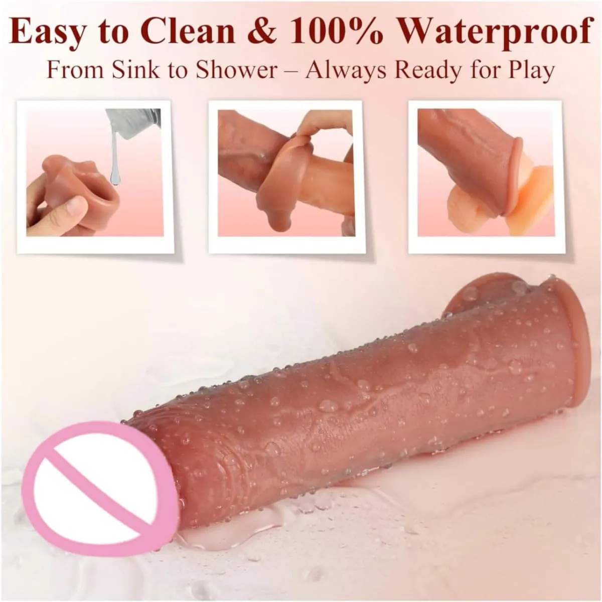 Preservativo realista de pênis de 8 polegadas, brinquedos sexuais para homens, preservativo de silicone reutilizável, extensor de pênis, casais masculinos, brinquedos adultos — image 6