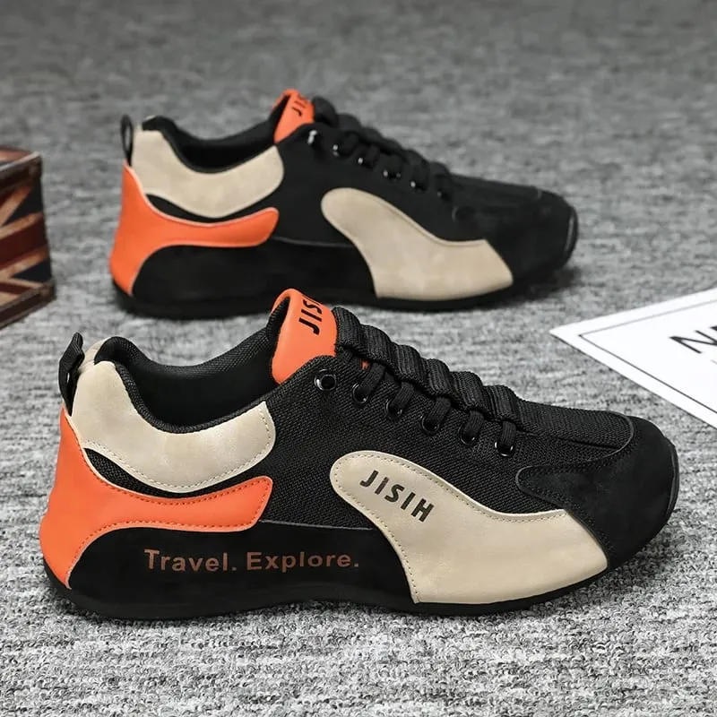 Men's Laced Casual Sport Shoes Outdoor Walking Running Shoes - Lightweight Breathable Basketball Exercise Sneakers
