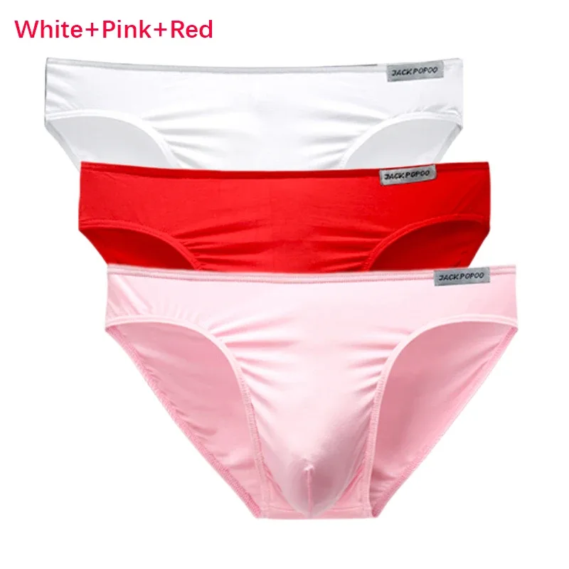 3PCS/Lot Men's Underwear Modal High Quality Soft Briefs Breathable Comfortable Youth Underpants Male Sexy U Bulge Pouch Panties