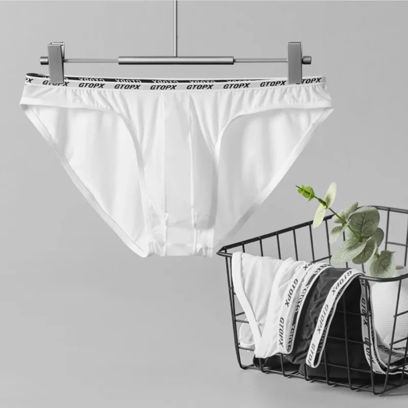 U convexo bolsa cintura baixa cuecas masculinas de malha transparente tecido respirável fino adequado para todas as estações — image 6