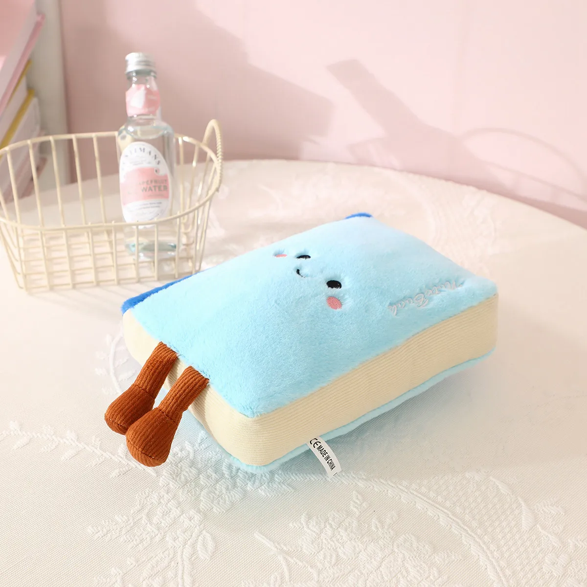 1pc Stationery Plush Toy Smiling Kawaii Face Pencil Book Ruler with Legs Humanoid Doll Decor Plushie Birthday Gift — image 5