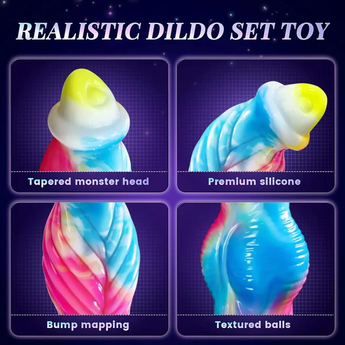 Fjärrkontroll Thrusting Monster Dildo Vibrator Tjock Enorm Vibrerande Dildo med sugkopp Analleksaker Sexleksaker för vuxna för kvinnor — image 4