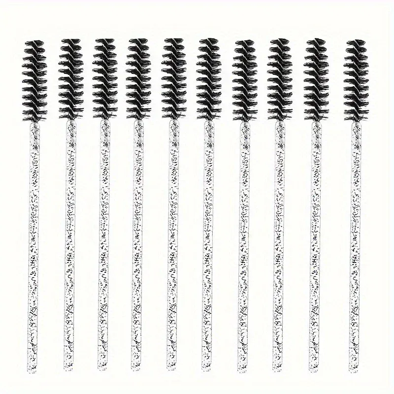 50pcs Disposable Mascara Wand Eyelash Brush Crystal Eyebrow Shaper Brush For Eyelash Extension Makeup Brushes Applicators — image 4