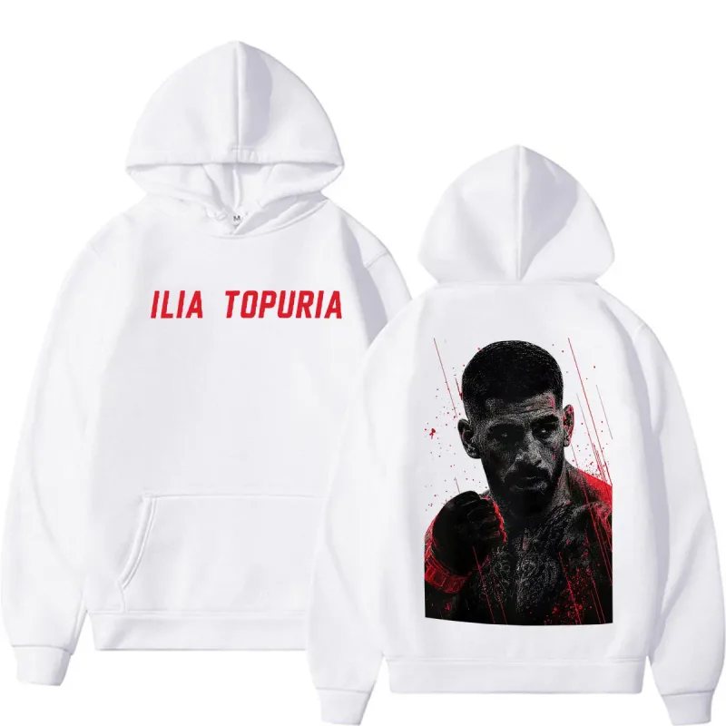 Ilia Topuria El Matador Vintage Graphic Hoodies Damit ng Lalaki Karahasan Aesthetic Sweatshirt Mga Kaswal na balahibo na Pullovers Streetwear — image 7