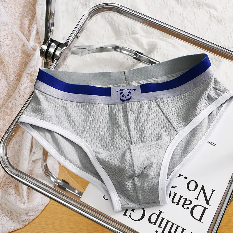 Mga Bagong Panti ng Lalaki Mga Lalaki Sexy na Kasuotang panloob na Teenage Cotton Panties Triangle Pants Malaking Sukat Simple Breathable Manipis na Tide Shorts — image 22