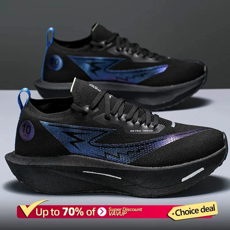 Men Sports Speciality Running Shoes Carbon Board Marathon Breathable Lightweight Women's Comfortable Athletic Nonskid Sneakers — image 3