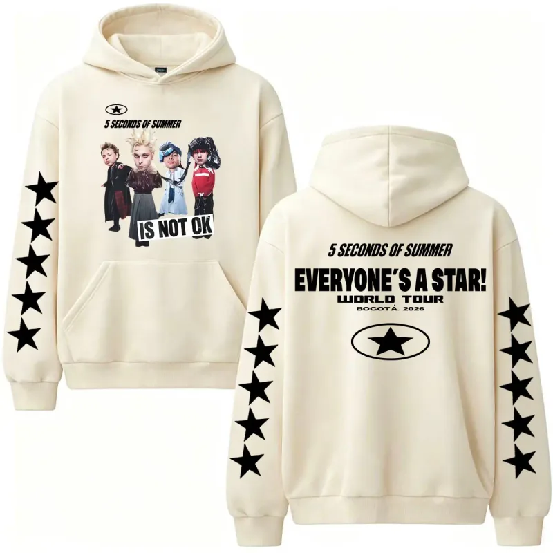 5 Seconds of Summer Everyone's A Star 2026 World Tour Hoodies Men's Clothes Hip Hop Pop Music Sweatshirt Casual Fleece Pullovers — image 6