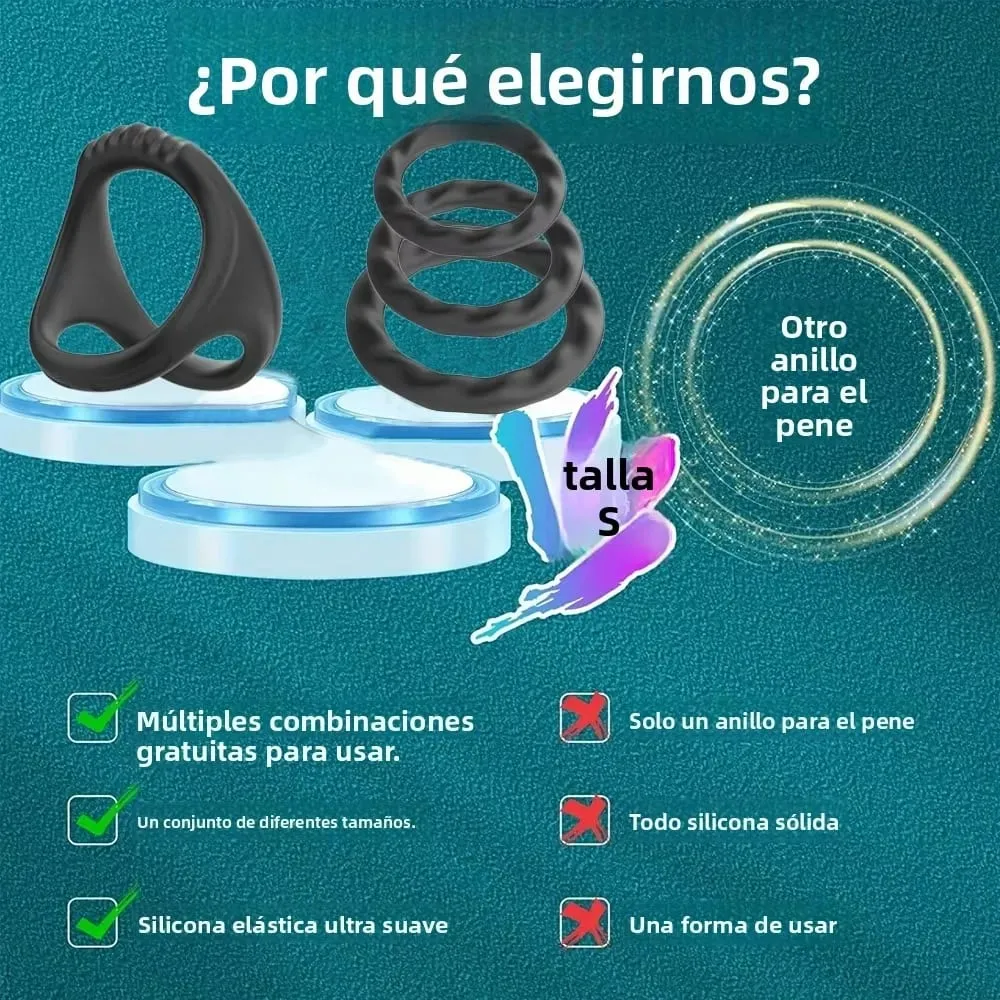 Silicone Penis Ring Ejaculation Delay Cock Rings Dick Erection Cockring Male Chastity Adult Sex Toys For Men Lock Sperm Trainer — image 5