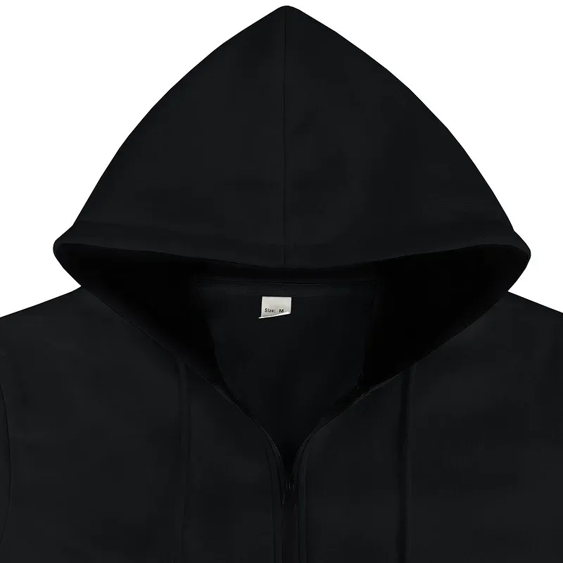 Ny 2026 mäns höst Fritidskläder Solid långärmad dragkedja Huvtröja Kappa Manmode Utomhus Sportkläder Huvtröjor Jackor — image 8