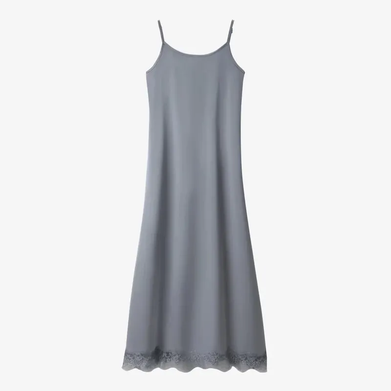 AS SS26 Lace slip satin dress + lace satin skirt +knitting vest + knitting cardigan collection woman dressy outfit — image 12