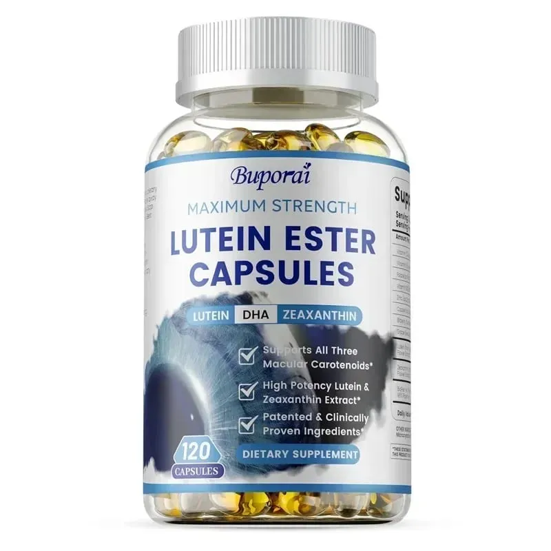 Lutein Ester Capsules - na may Zinc Vitamins C E Zeaxanthin para sa Dry Eyes Fatigue Improve Visual Function for Healthy Eyes