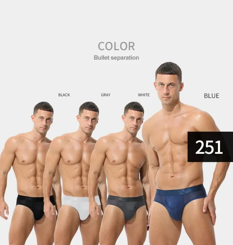Calcinha de separação de bala masculina sexy u-convexo cuecas veia gelo seda escrotal aro esperma cordão shorts cabeças varicosas — image 19