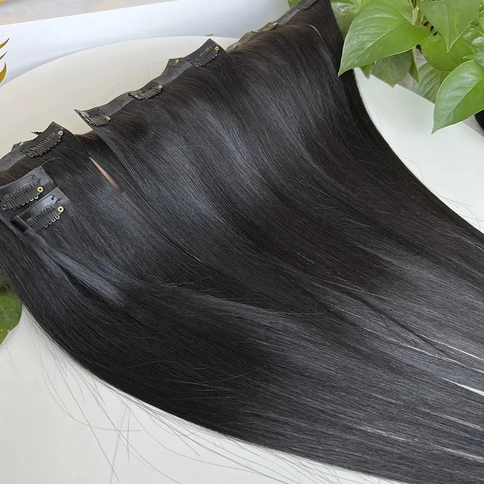 Clip in Hair Extensions Real Natural Hair Virgin Straight Set 7 Pcs/Set Vietnamese Clip in Human Hair Extensions