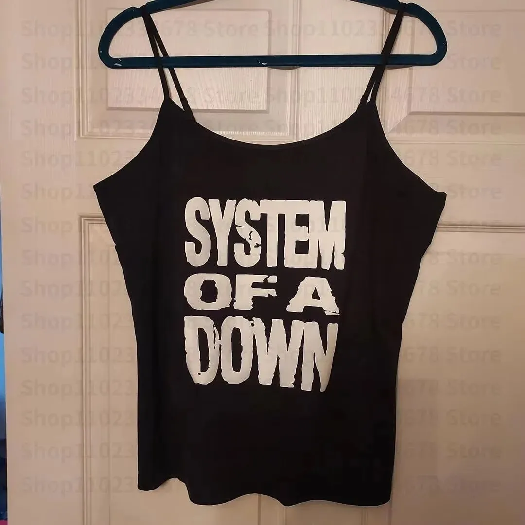 Women Gothic Spider Web Print Cami Tank Top Sleeveless Spaghetti Strap Y2K Slim Cropped Camisole Dark Punk Streetwear Tops — image 7
