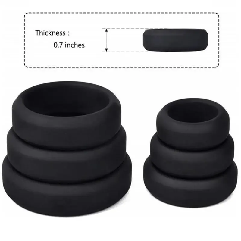 6 Sizes Silicone Penis Ring Scrotum Lock Cockring Erection Extender Cock Ring Ejaculation Delay Adult Products Sex Toys For Men — image 5