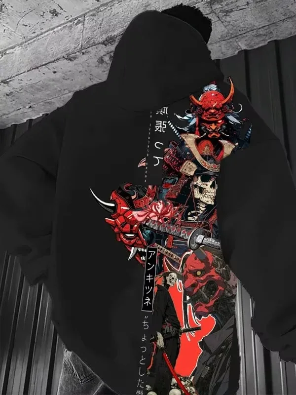 Japansk anime 3d-tryck luvtröja Män Kvinnor Mode Sexig Samurai träningsoverall Fritidskläder Luvtröja Höst Vinterkläder Y2k kappa — image 6