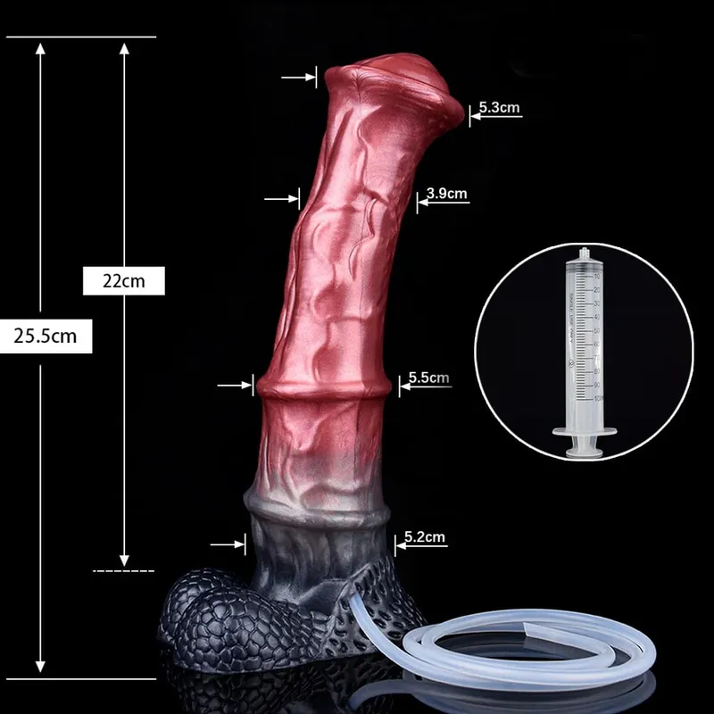 Squirting Horse Anal Dildos Monster Fake Penis G-Spot Stimulator Masturbation Butt Plug Cock Sex Toy For Women Men Flirting — image 11