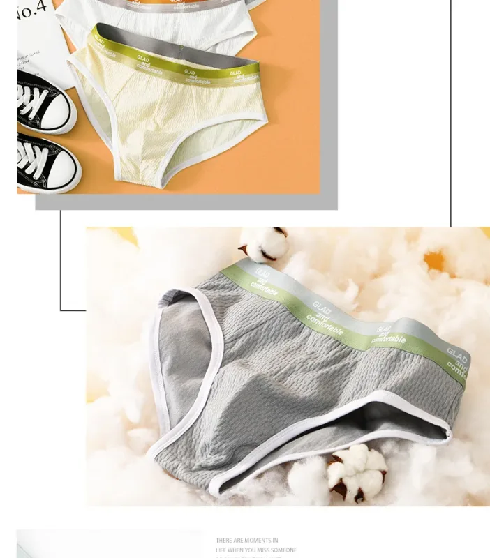 Summer New Men's Solid Color Cotton Briefs, Minimalist Breathable Thin Underwear, Trendy Trunks Male Bikini Underpants — image 8