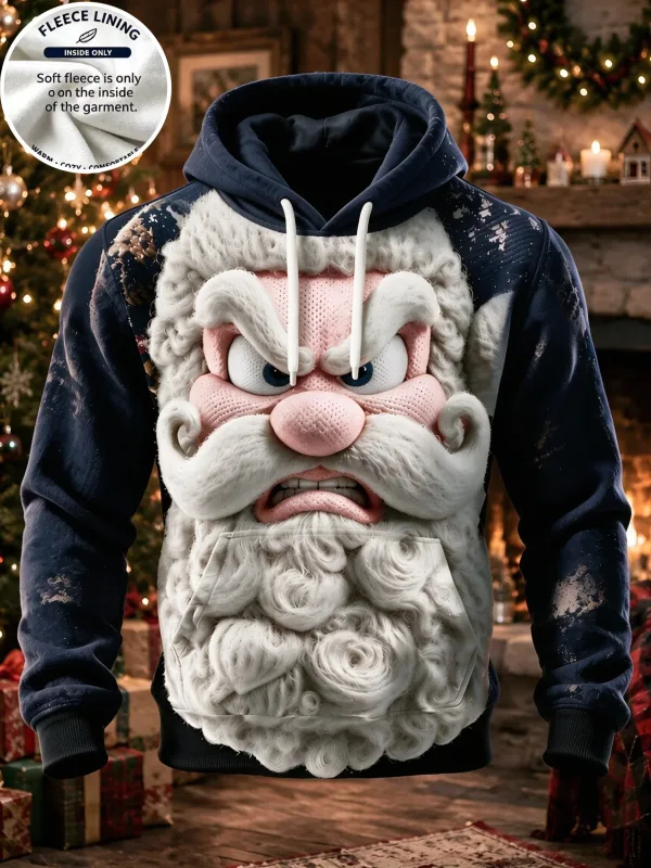 3D Print Thanksgiving Fleece Hoodie Turkey Feast Dinner Full Print Pullover Long Sleeve Kangaroo Pocket Holiday Sweatshirt — image 7
