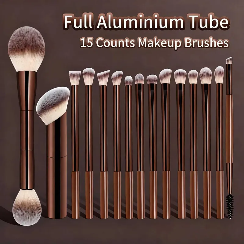 15pcs Professional Eyeshadow Makeup Brushes Blending Eyeliner Eyebrow Concealer Foundation Brush Makeup Accessories Gift — image 1