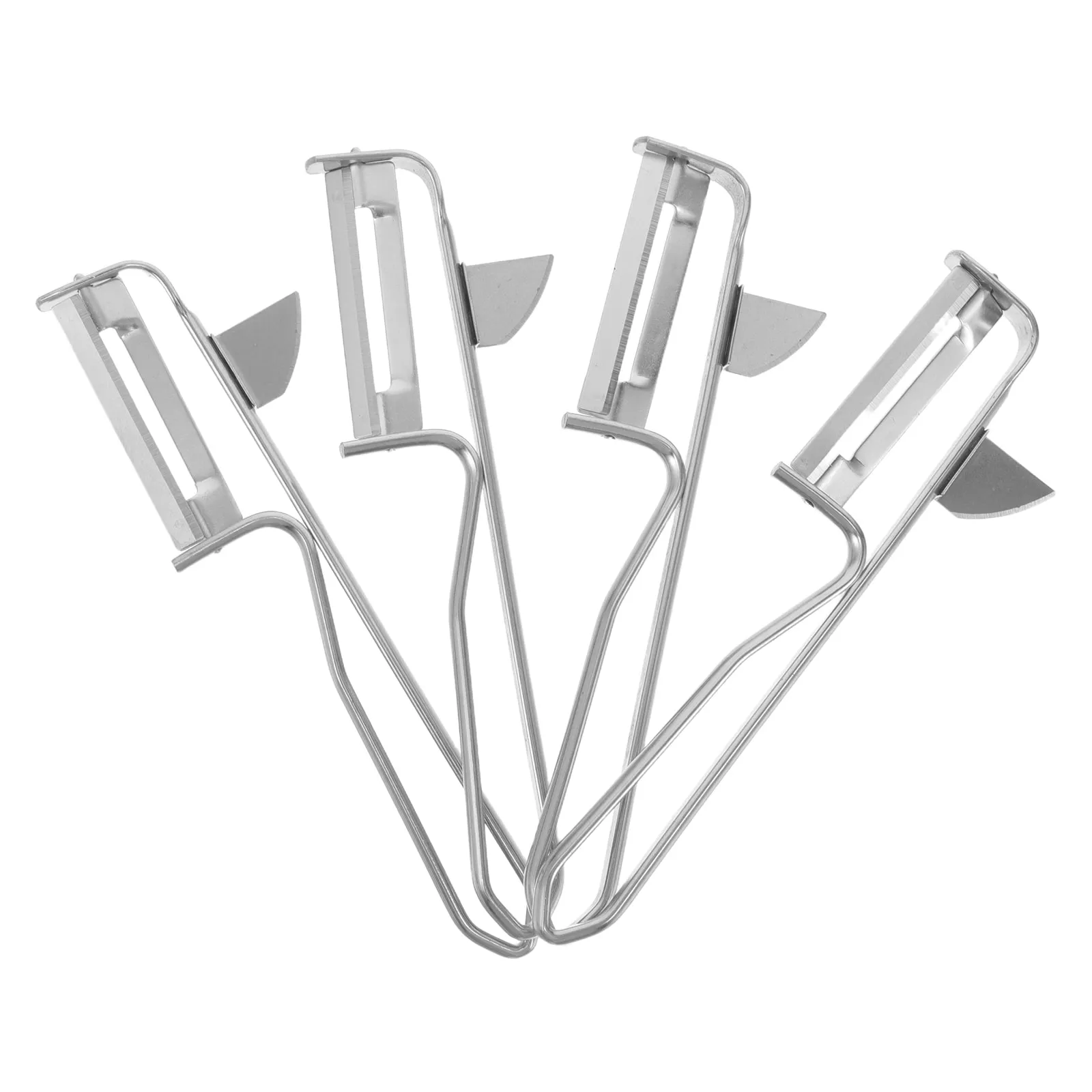 4pcs Stainless Steel Vegetable Peeler Potato Carrot Grater Onion Cabbage Shredder Left Handed Swivel Fruits Remover