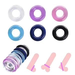 5PCS Silicone Penis Ring Ejaculation Delay Penis Attachments Cock Ring Male Chastity Device Penis Enlargement Sex Toys for Men