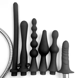 1 szt. Silikonowe spłukiwanie typu butt plug-in prysznic lewatywa anal dilatory środek do czyszczenia toalet zabawki erotyczne dla dorosłych BDSM Bondage seksualne wellness