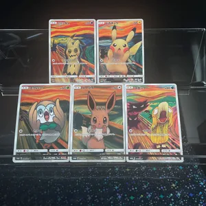 DIY versiunea japoneză Card auto-realizat Sm-P Promo Psyduck Eevee Mimikyu Rowlet Munch O carte comercială retrospectivă de colecție