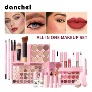 Makeup Kit All in One Kompletní sada pro líčení Dárek pro ženy Dospívající dívka Blush Foundation Primer Brush Rtěnka Lesk na rty Kosmetika