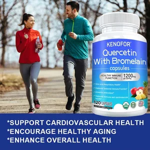 Quercetin + Bromelain-Komplex-Kapseln 1200 mg – Unterstützung des Immunsystems, der Gelenke und der Verdauung mit Vitamin C und D3, 30/60/120 Stück