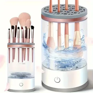Dispozitiv de curățare și uscător pentru pensule de machiaj alimentat prin USB, fără miros, instrument de înfrumusețare esențial Plug and Play pentru pensule cosmetice