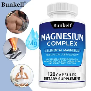 Bunkell Magnesium Complex 5 Formes Suport d'alta absorció Ossos Cor Múscul Som i digestió Suplement dietètic sense OMG