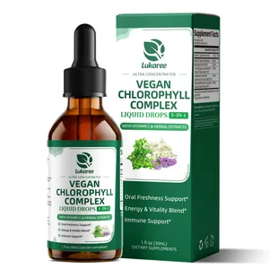 قطره مایع کلروفیل Lukaree 30ML از پاک کننده طبیعی و دئودورانت داخلی ایمنی پوست و سلامت روده بدون شکر گیاهی پشتیبانی می کند.