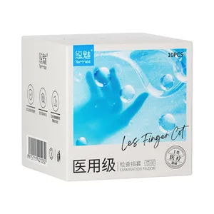 8/10 st Ultratunn Smörjning Finger Sleeve Onani G-punkt Stimulering Kondomer Vaginal Klitoris Massage Les Sexleksaker för vuxna