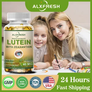 Alxfresh Lutein 40 mg zeaksantiinia terveysravintolisillä ja silmävitamiineilla tukee silmien rasitusta silmien kuivumista ja näön terveyttä