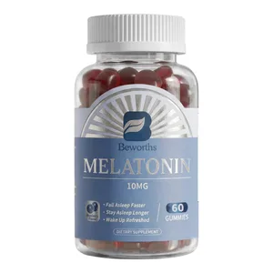 BEWORTHS אוכמניות מלטונין 10 מ"ג גומי שינה יצירתי לשינה כדורי שינה מלטונין לשינה מרגיע למבוגרים