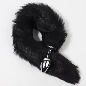 Plug anal ieftin Metal Sexy Foxtail Plug anal Jucărie sexuală pentru jocuri de rol Plug anal masculin și feminin Joc pentru adulți Jucării de cuplu Jucării sexuale